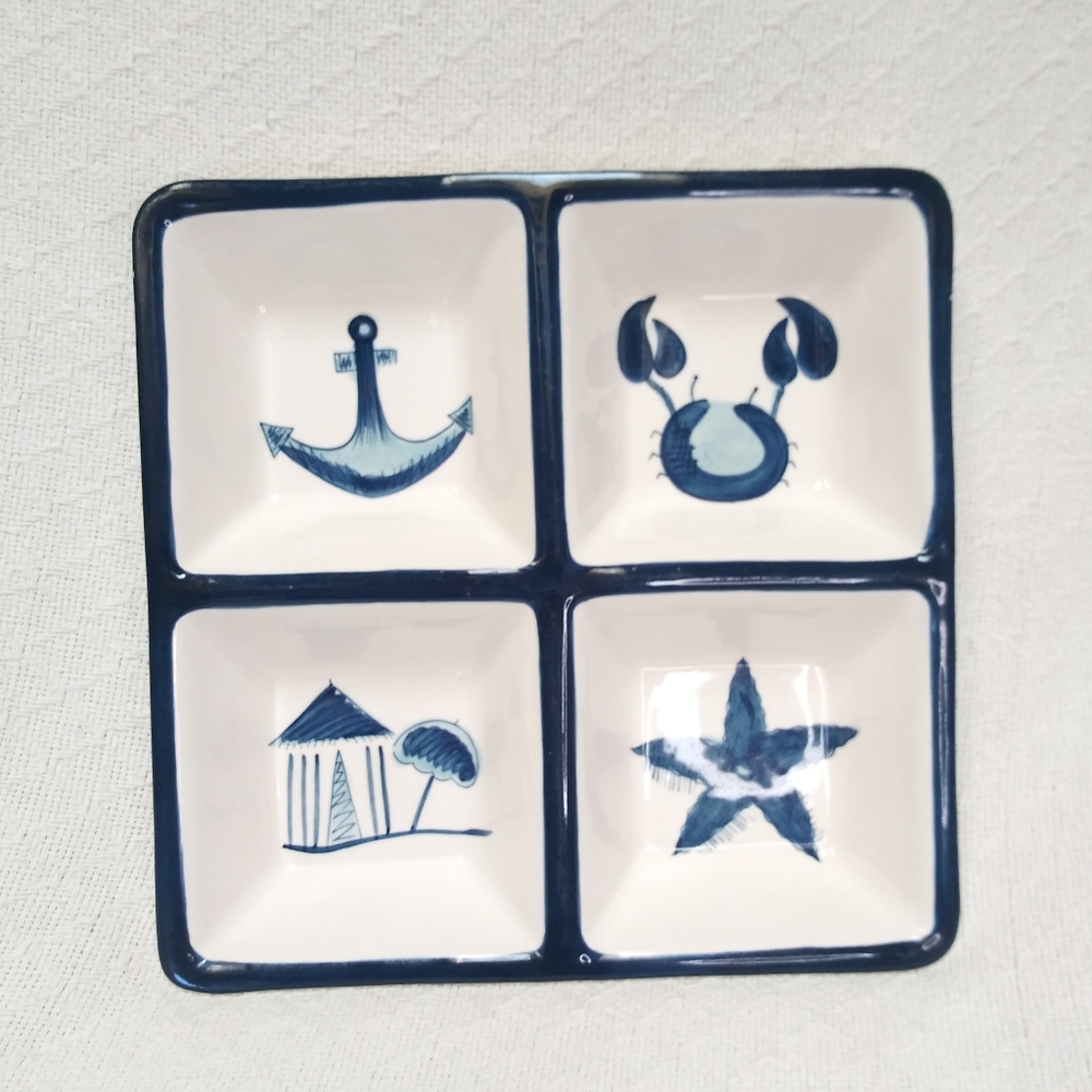 At Home International By the Sea Divided Platter
